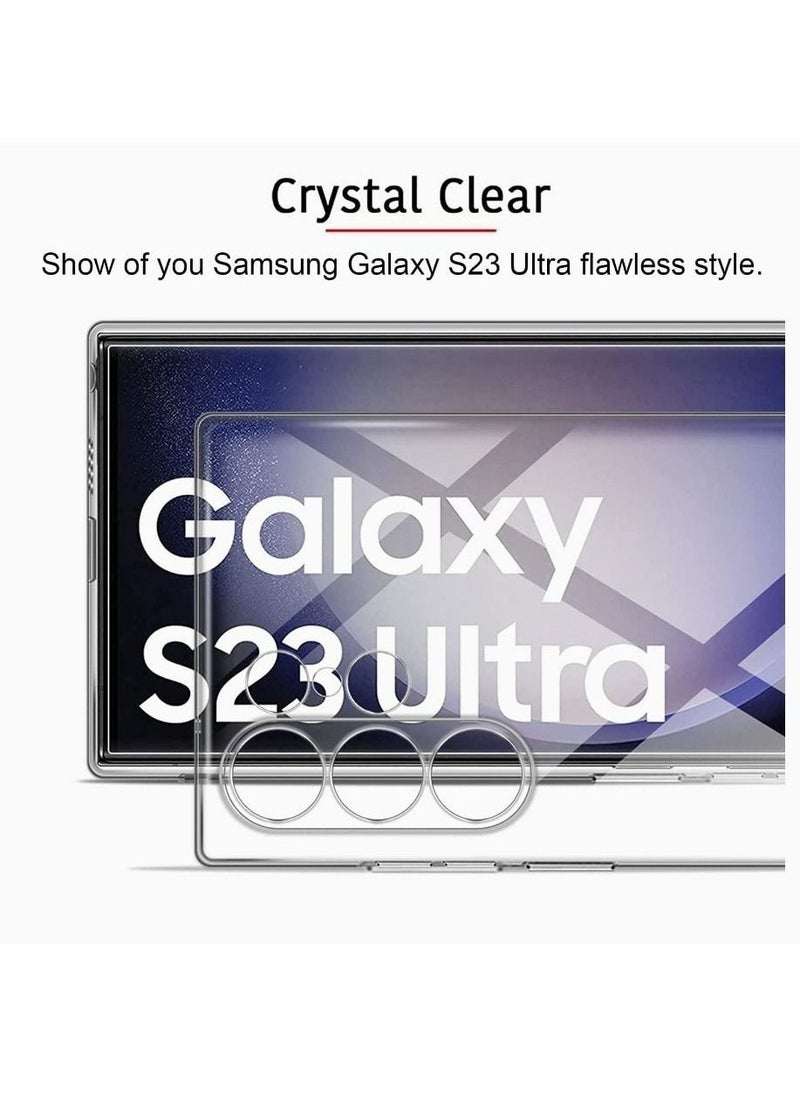 راكسوم Clear Clear Soft Soft Silicone TPU TPU Rackproof Rapber Rubber Cover متوفرة مع Samsung Galaxy S23 Ultra (Samsung Galaxy S23 Ultra 5G - Image 4