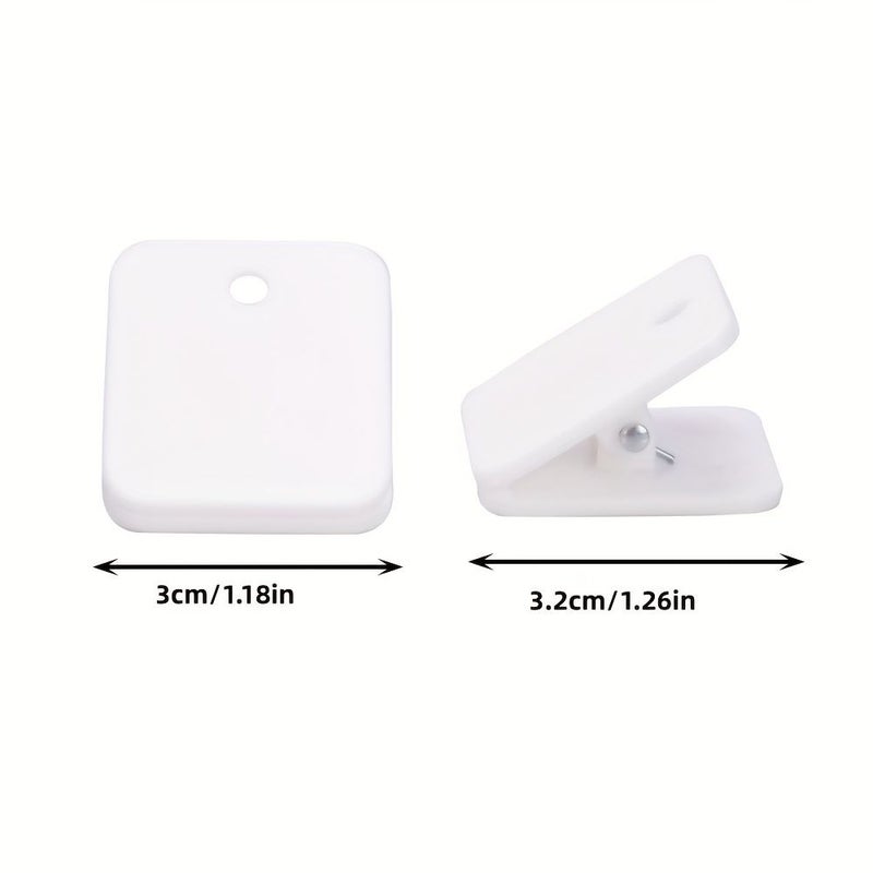Set Of 6 Mixed Color Plastic Clips Square Design For Sorting Papers - Image 2