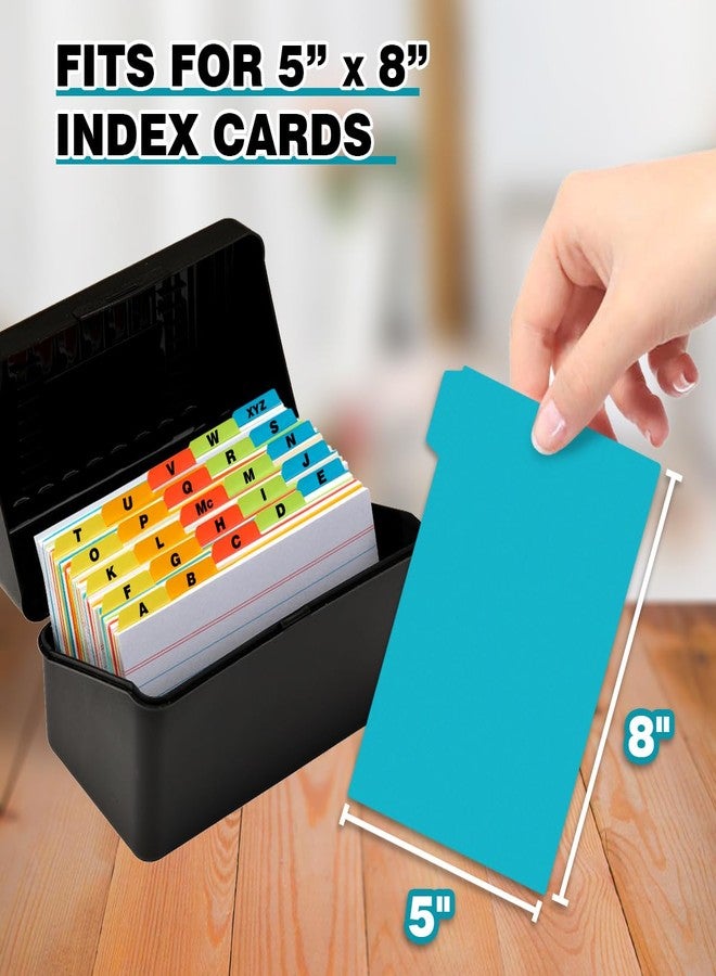 Chell 5"x8" Plastic Index Card Dividers, Primary Colors, 25 Pack - Image 3