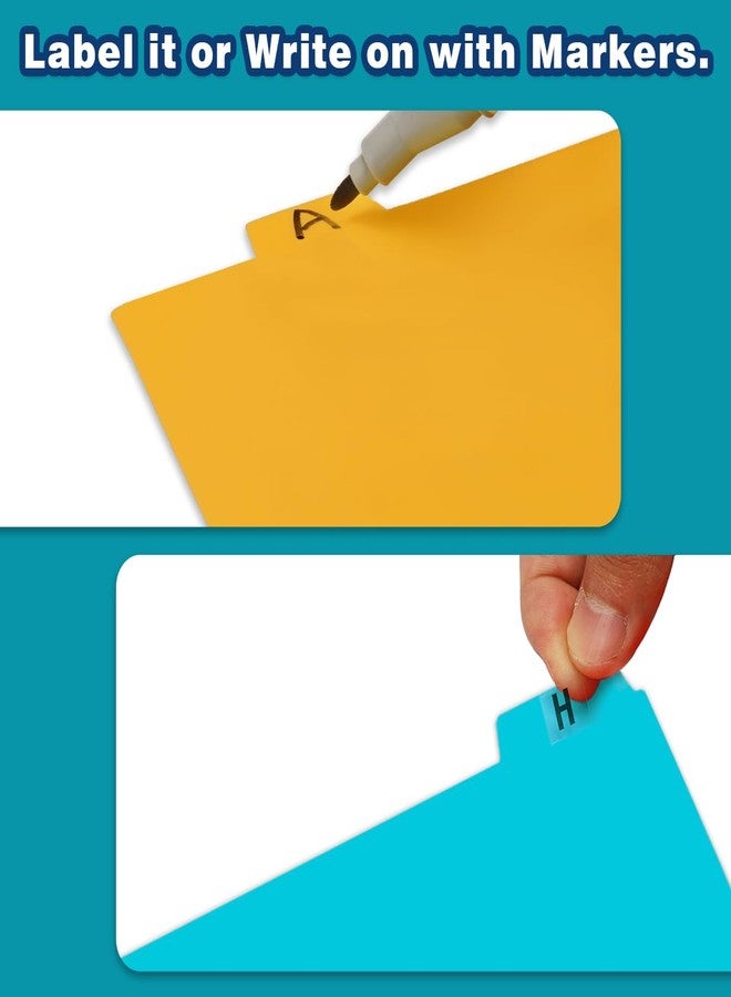 Chell 5"x8" Plastic Index Card Dividers, Primary Colors, 25 Pack - Image 5