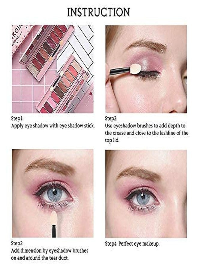 Ruby Face Rubyface Disposable Double Sided Oval Eyeshadow Brush Sponge Applicator - Eye Makeup Applicators (MULTICOLOUR, PACK OFF 10) - Image 4