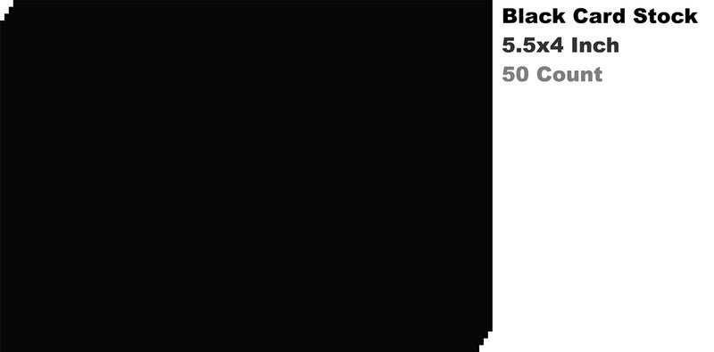 IMPRINT unruled and Plain Black Thick Card Stock-(5.5"x4") inch, 50 Count - Image 2