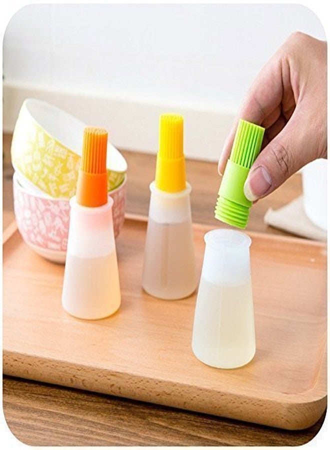 Nirvisha Silicon Oil Brush with Bottle for Kitchen Frying Pancake Baking - Multi Color - Image 5