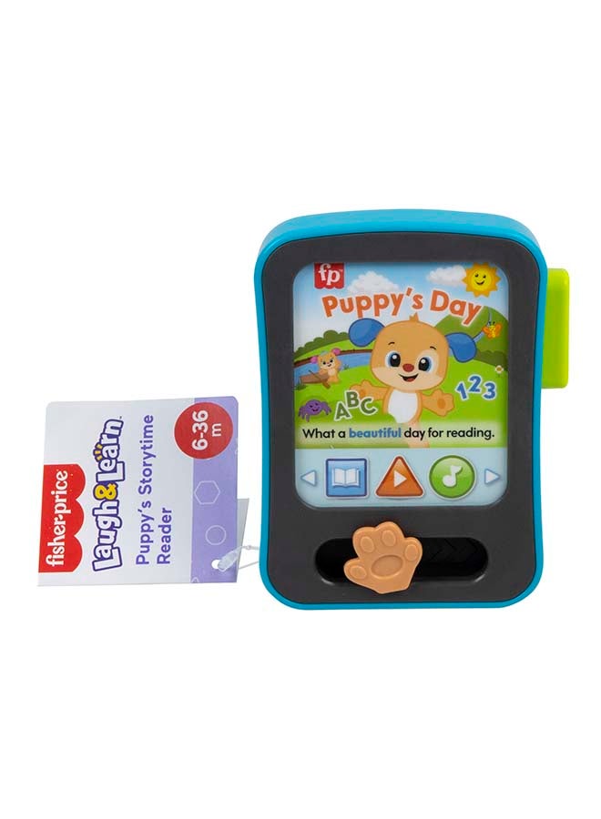 Fisher-Price Baby Learning Toy Laugh & Learn Puppy’s Storytime Reader Pretend Tablet with Music & Lights for Ages 6+ Months - Image 1
