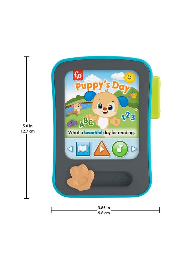 Fisher-Price Baby Learning Toy Laugh & Learn Puppy’s Storytime Reader Pretend Tablet with Music & Lights for Ages 6+ Months - Image 5