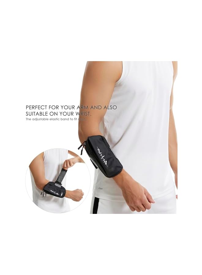 Green Tiger Universal Running Armband & Wristband Phone Holder – Adjustable Sports Armband for iPhone 16/15/14/13/12/11 Pro Max – Breathable, Water-Resistant, Fits All Phones & Arm Sizes (Black) - Image 4
