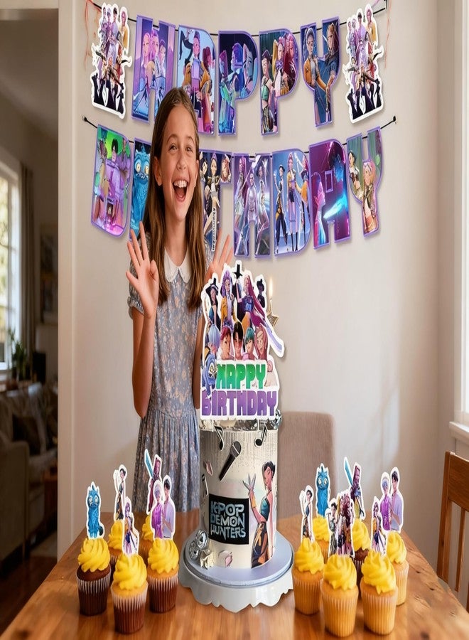 squishy Birthday Decoration Kit, Anime and K-POP Themed Party Decorations, DIY Celebration Set for Girls, Includes Vibrant Decoration Items for Birthday Party - Image 5