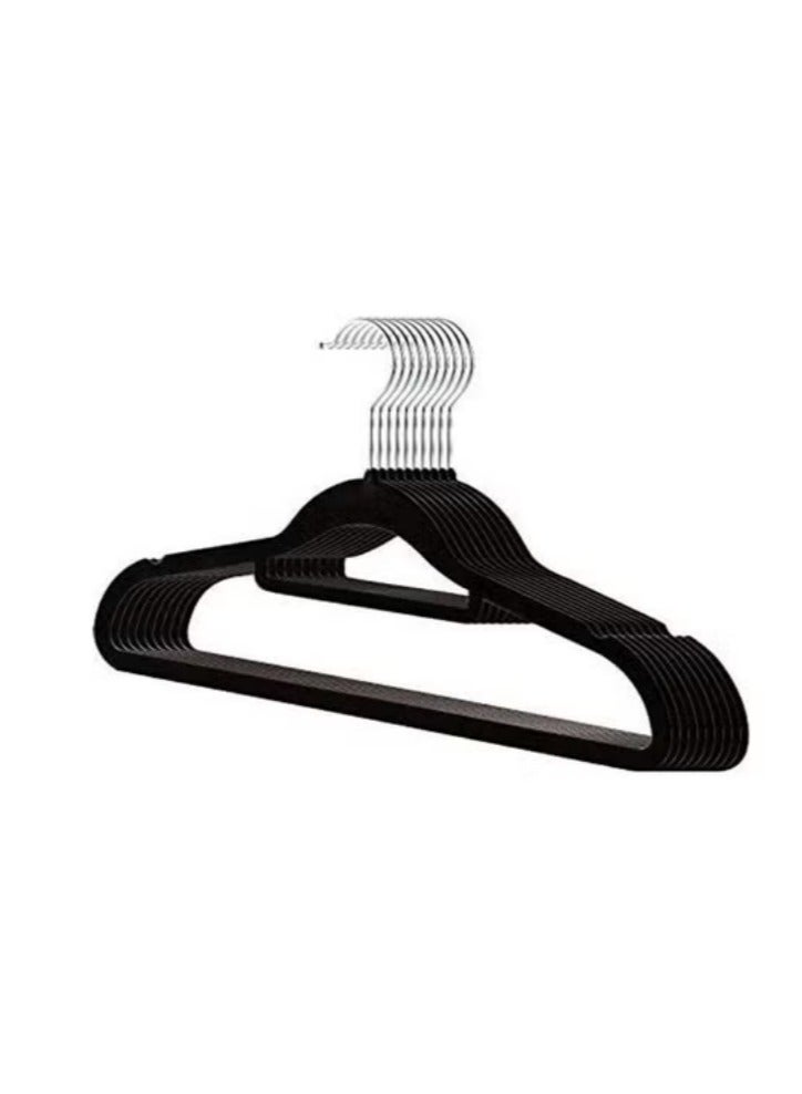 DUNISO 50 Piece Non Slip Velvet Suit Hangers, Ultra Thin Space Saving 360 Degree Swivel Hook, Suitable For Coats, Jackets, Pants, Dress Clothes (Black 41cm) - Image 3