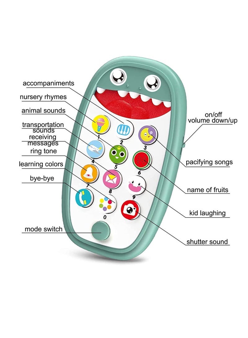 SYOSI Baby Musical Toys, Teething Phone Toy for Babies   Play and Learn for Children and Toddlers, Baby Shark Phone Toys with Light and Sound, Preschool Birthday Gift for Girl Boy 18+ Months RED - Image 4