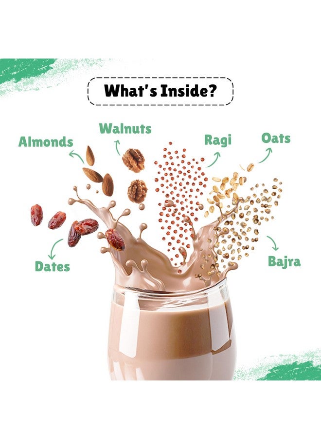 Little Joys Little Joys Nutrimix Nutrition Powder 350g | 7-12 Years | No Refined Sugar | Supports Healthy Growth & Boosts Immunity | With Ragi, Bajra, Almonds, Peas & Oats | Strawberry Flavour  - Image 3