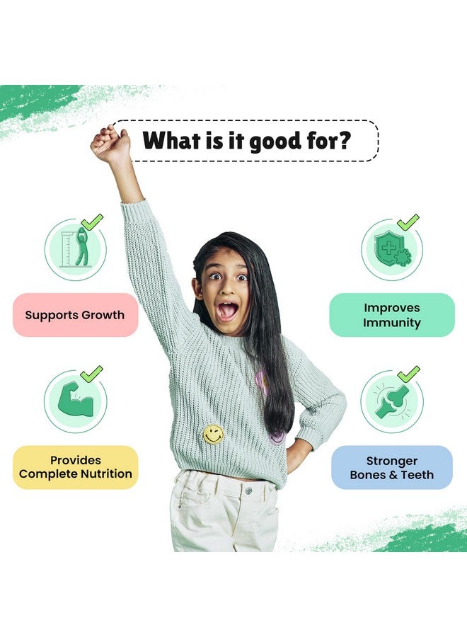 Little Joys Little Joys Nutrimix Nutrition Powder 350g | 7-12 Years | No Refined Sugar | Supports Healthy Growth & Boosts Immunity | With Ragi, Bajra, Almonds, Peas & Oats | Strawberry Flavour  - Image 2