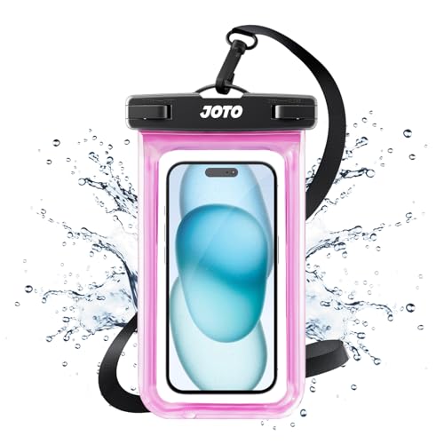 JOTO Up to 7" Universal Waterproof Phone Case for iPhone 17 Air 16 15 14 13 12 11 Plus Pro Max, IPX8 Cellphone Dry Bag XR X SE, Galaxy S23 S22 S21 S20+ S20 S10 Plus Note, Pixel -Pink - Image 1