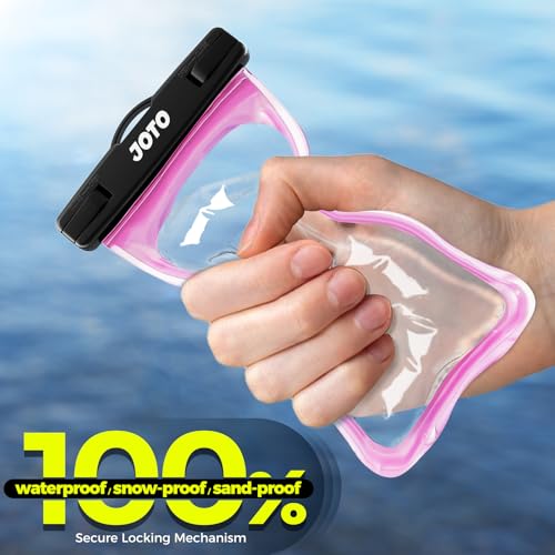 JOTO Up to 7" Universal Waterproof Phone Case for iPhone 17 Air 16 15 14 13 12 11 Plus Pro Max, IPX8 Cellphone Dry Bag XR X SE, Galaxy S23 S22 S21 S20+ S20 S10 Plus Note, Pixel -Pink - Image 5