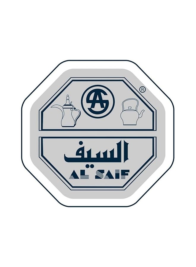 السيف  طقم وعاء تمر مع غطاء أبيض/نيكل 12.5x8.5سنتيمتر أبيض/ نيكل - Image 2