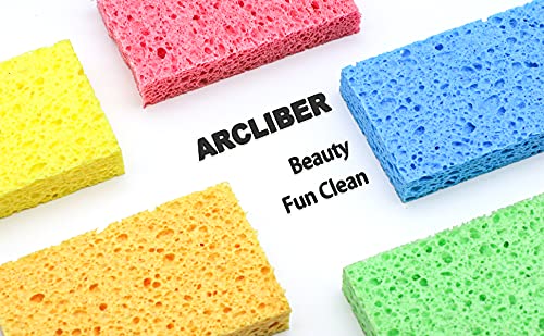 ARCLIBER Kitchen Sponge,Heavy Duty Color Cellulose Sponge,Clean Tough Messes Without Scratching (12 Pack) - Image 2
