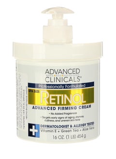 Advanced Clinicals Advanced Clinicals Retinol Advanced Firming Cream for Face and Body - Spa Size 16 oz - Targets Fine Lines, Wrinkles, Dryness, and Uneven Skin Tone - Infused with Vitamin E, Green Tea, and Aloe Vera - Dermatologist & Allergy Tested  - Image 1