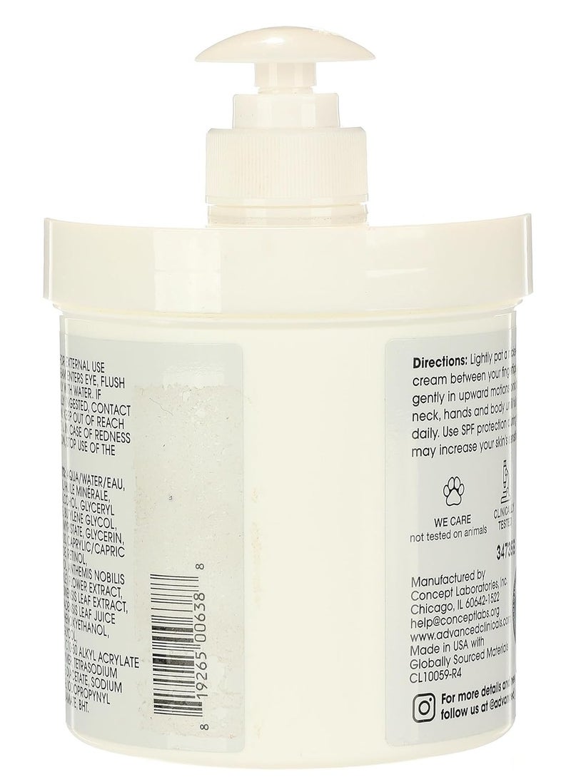 Advanced Clinicals Advanced Clinicals Retinol Advanced Firming Cream for Face and Body - Spa Size 16 oz - Targets Fine Lines, Wrinkles, Dryness, and Uneven Skin Tone - Infused with Vitamin E, Green Tea, and Aloe Vera - Dermatologist & Allergy Tested  - Image 5