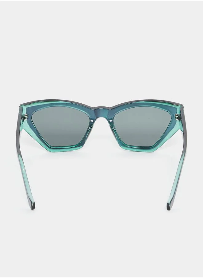 Styli Contrast Cat Eye Sunglasses