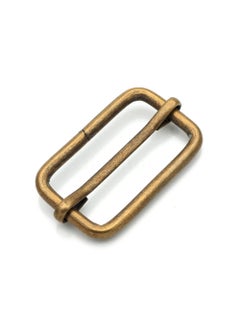 CRAFTMEMORE CRAFTMEmore Loops Sliders CRAFTMEmore Movable Bar Slide Strap Adjuster Rectangle Strap Keeper Triglide Belt Keeper Purse Making 58 34 1 1 x 100 Pack Antique Brass  - Image 1