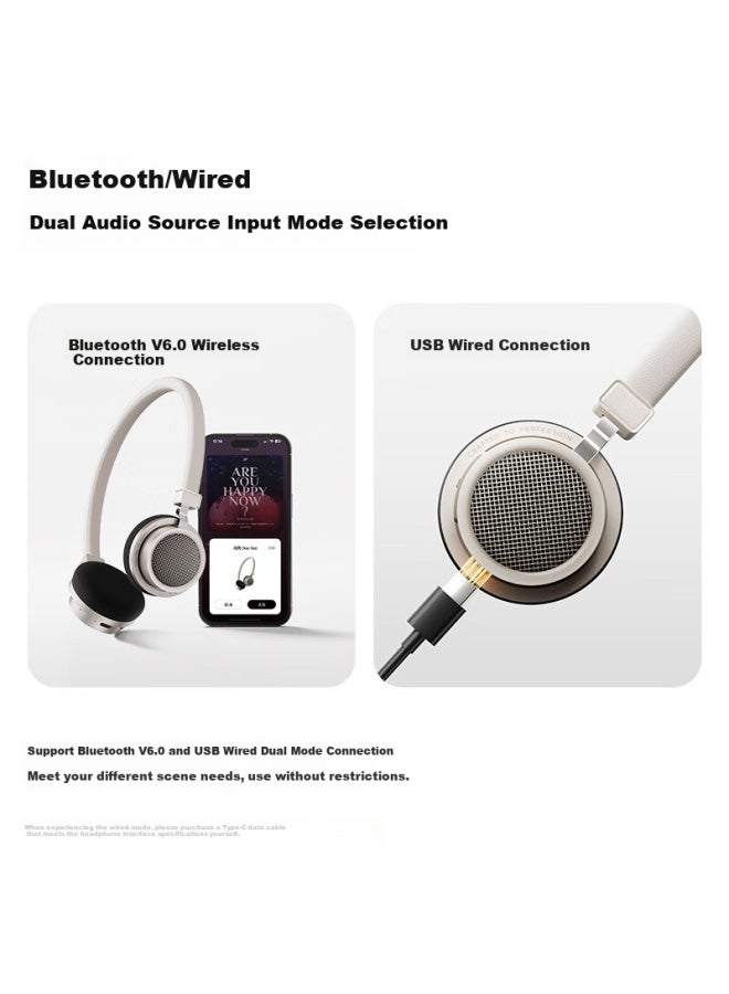 Walker Flower Manbuzhehuazai Doo Ace Wireless Bluetooth Headphones, Retro Fashion Style, Bluetooth 6.0, Wired And Bluetooth Dual-mode Connection, Compatible With Apple, Huawei, Xiaomi, Midnight Blue - Image 4