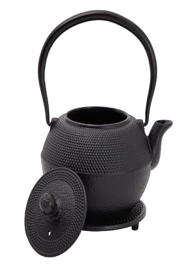 Juvale - Cast Iron Teapot, Japanese Tetsubin Kettle Set with 2 Cups, Tea Infuser (1200 ml, Black) - Image 1