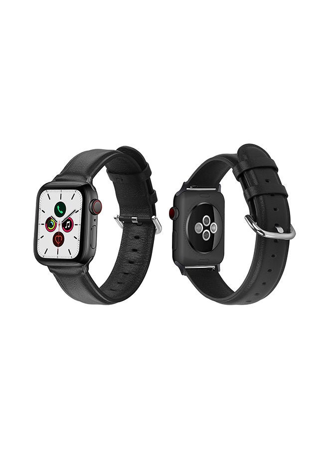 NIBEMINENT Replacement Band For Apple Watch Series 5/4/3/2/1 40/38mm Black - Image 1