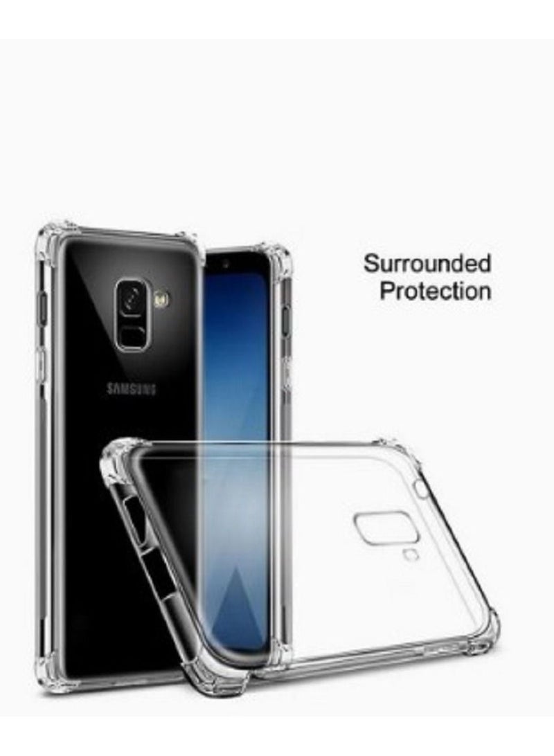 فيسوس الغطاء الخلفي لـ TPU الصافي المضاد للخلع مع مصدات الزاوية لجهاز Galaxy A6 Plus