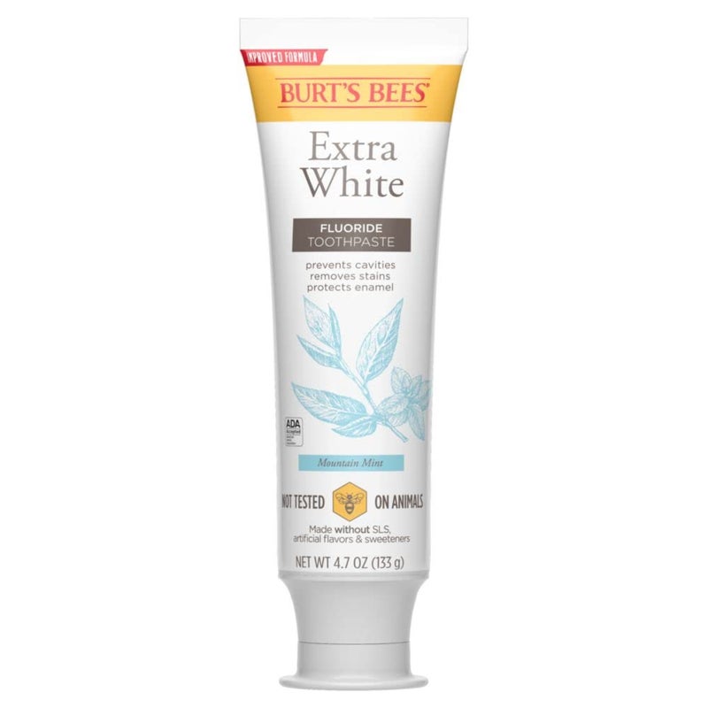 Burt's Bees Burtâ€™s Bees Toothpaste with Fluoride, Extra White, Zen Peppermint, 4.7 oz (14) - Image 1