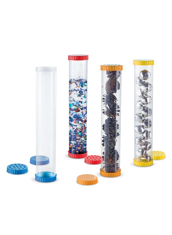 ليرننج ريسورسز مصادر التعلم - أنابيب حسية للعلوم الأساسية، للاستكشاف الحسي والاكتشاف العلمي المبكر، مجموعة من 4 قطع بأغطية صلبة وجيدة التهوية، للأعمار من سنتين فما فوق - Image 2