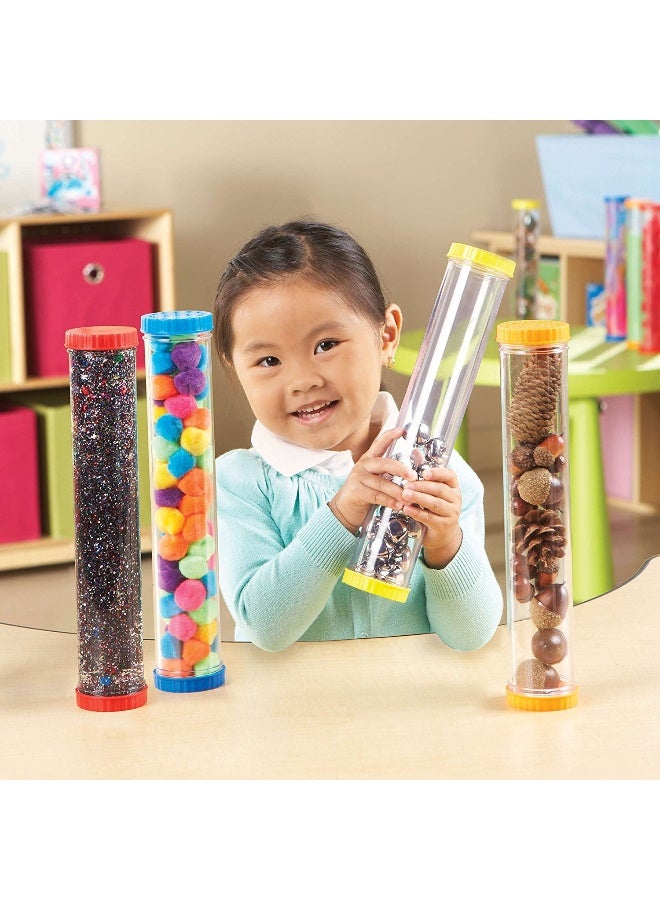 ليرننج ريسورسز مصادر التعلم - أنابيب حسية للعلوم الأساسية، للاستكشاف الحسي والاكتشاف العلمي المبكر، مجموعة من 4 قطع بأغطية صلبة وجيدة التهوية، للأعمار من سنتين فما فوق - Image 4