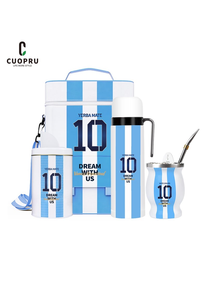 CUOPRU CUOPRU Yerba Mate Cup Set ,Argentina Captain No.10 Style  - Image 1
