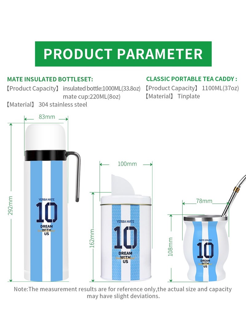 CUOPRU CUOPRU Yerba Mate Cup Set ,Argentina Captain No.10 Style  - Image 3