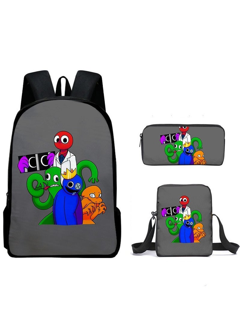 Generic - Cartoon anime backpack for primary and secondary school students, large capacity casual lightweight backpack, cartoon shoulder bag, pencil case, pencil case, and pencil case - Image 1