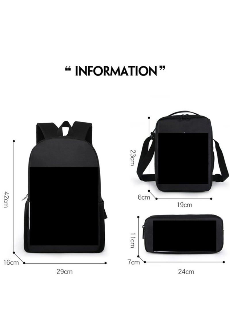 Generic - Cartoon anime backpack for primary and secondary school students, large capacity casual lightweight backpack, cartoon shoulder bag, pencil case, pencil case, and pencil case - Image 1