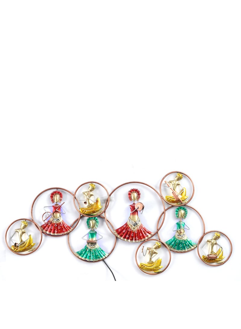 GHORI Traditional Iron Ring Wall Decor With Led Lights  Wall Hanging Home Decor | Home Furnishing | Diwali Gift | Corporate Gift | Home Decor Items - Image 2