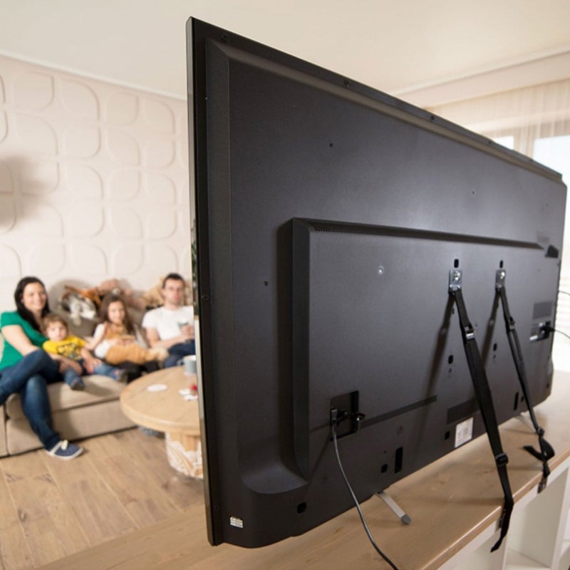 db Baby Safety Metal TV Straps Furniture Anti-Tip Straps Heavy Duty Strap All Flat Screen TV/Furniture 2 Pack - Image 1