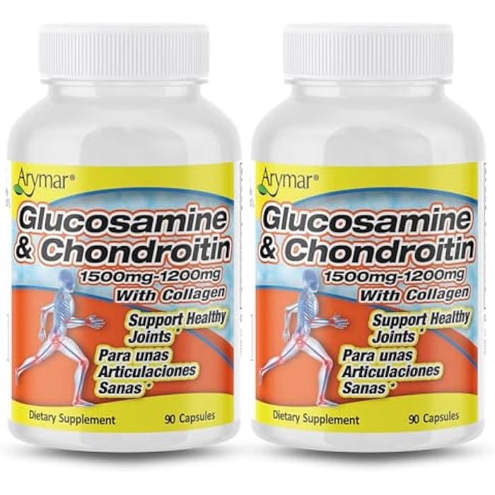 Arymar Glucosamine Chondroitin & Collagen Supplement Joint Support Formula Two Pack - Image 1