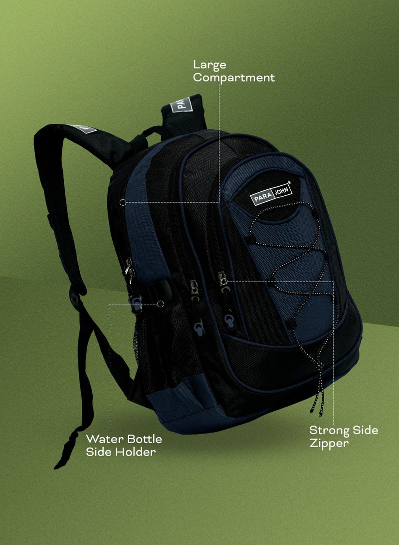 PARAJOHN Classic Students School Backpack Navy - Image 4