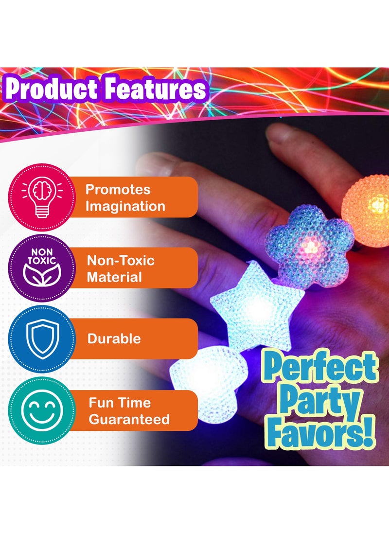 Home Smart Home Smart Glow Glitter Ring Set for Kids  - Image 2