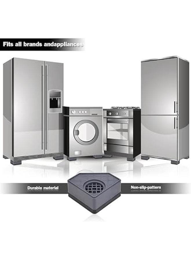 Set of 4 Anti-Vibration Pads for Washing Machine and Dryer, Non-Slip Base to Reduce Noise, Absorb Shocks, and Protect the Floor – Washer and Dryer Stabilizer Pads - Image 3