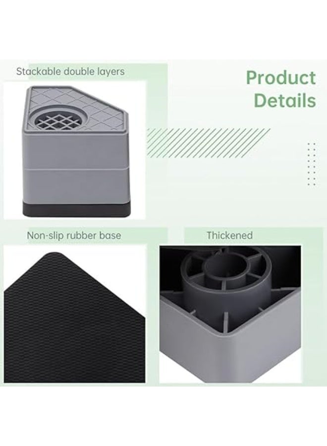 Set of 4 Anti-Vibration Pads for Washing Machine and Dryer, Non-Slip Base to Reduce Noise, Absorb Shocks, and Protect the Floor – Washer and Dryer Stabilizer Pads - Image 4