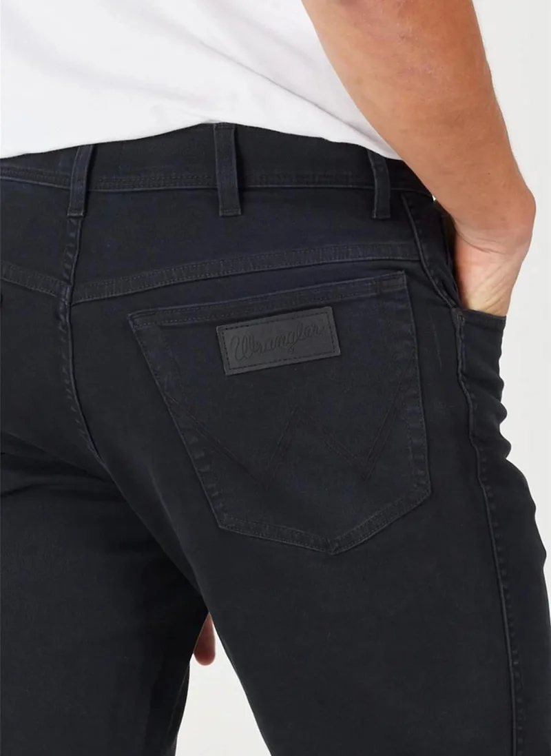 Wrangler Regular Waist Black Men's Chino Pants W121Y6100 Texas Non Denim Pants