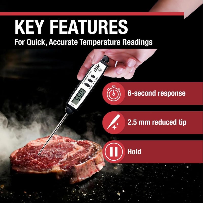 CDN ProAccurate® Pocket Thermometer | Instant Read | 2.75" Stainless Tip | Waterproof, Shatterproof | Ideal for Meat, Poultry, BBQ | NSF Certified | DT450X - Image 2