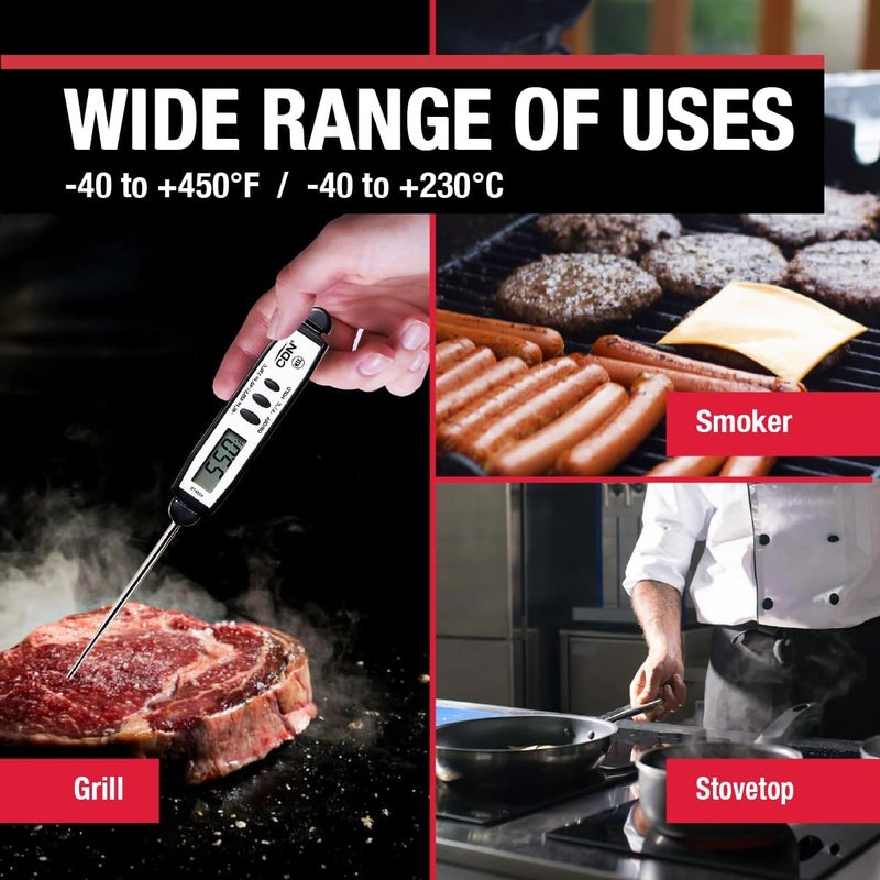 CDN ProAccurate® Pocket Thermometer | Instant Read | 2.75" Stainless Tip | Waterproof, Shatterproof | Ideal for Meat, Poultry, BBQ | NSF Certified | DT450X - Image 4