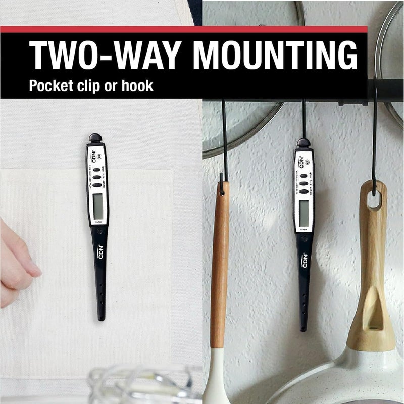 CDN ProAccurate® Pocket Thermometer | Instant Read | 2.75" Stainless Tip | Waterproof, Shatterproof | Ideal for Meat, Poultry, BBQ | NSF Certified | DT450X - Image 3