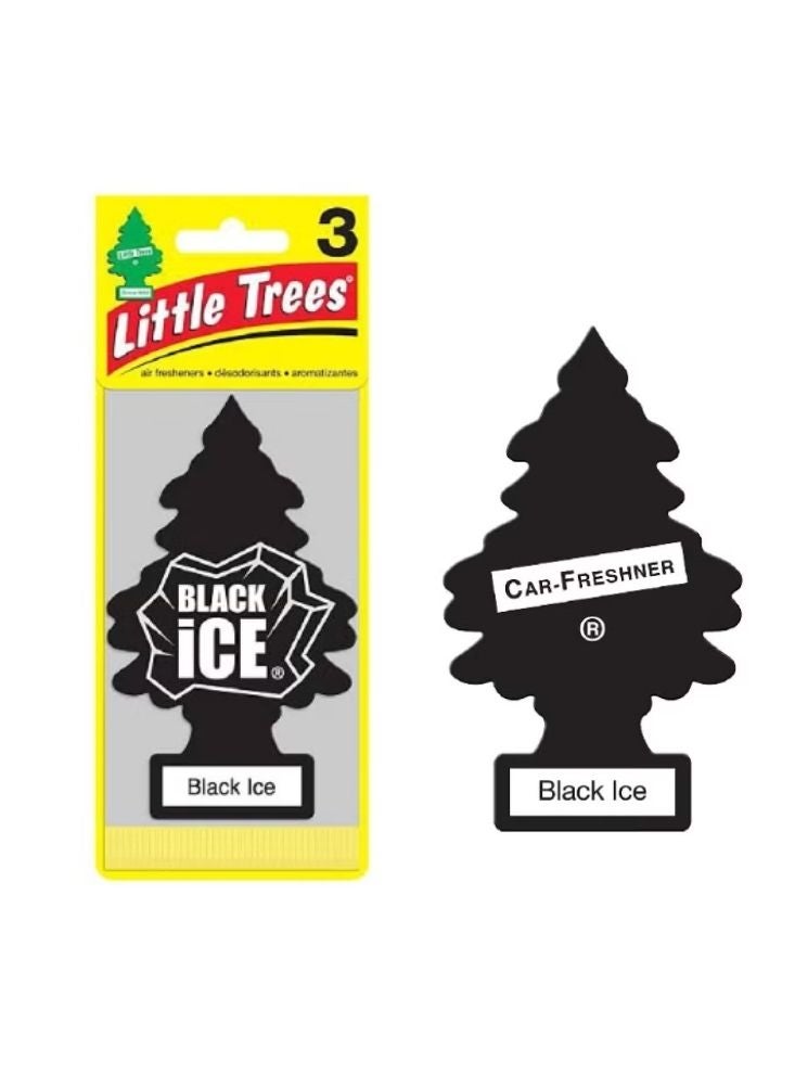 ليتل تريز معطر سيارة ليتل تريز بلاك آيس، عبوة من ٣ قطع