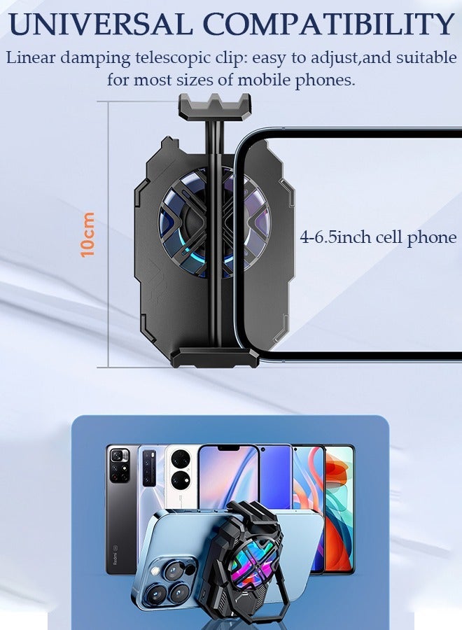 مبرد الهاتف للبث المباشر والألعاب، مروحة تبريد سريعة للهاتف، مبرد الهاتف المحمول للألعاب المحمولة TikTok Live Strea، مناسب لجميع أنواع الهواتف الذكية iPhone وAndroid - Image 5