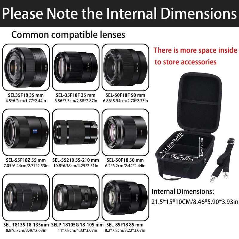 Aenllosi Hard Carrying Case Compatible with Sony Alpha a6000 / a6300 / a6400 / a6500 / a6600/a6700 Mirrorless Digital Camera (Case Only) - Image 3