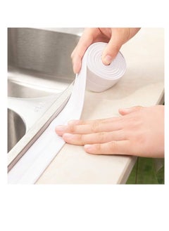 Generic 2 Packs Tape Caulk Strip Waterproof Flexible Self Adhesive Sealing for Kitchen Bathroom Tub Shower Floor Wall Edge Protector (1.5" x 10.5' White)  - Image 1