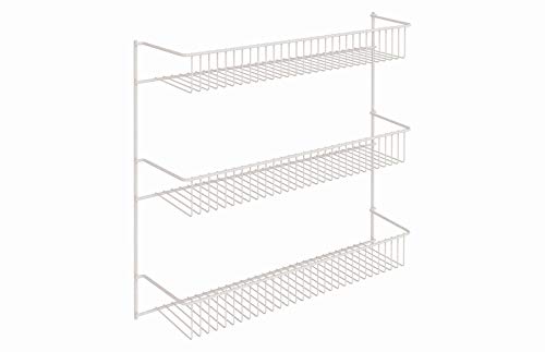 ClosetMaid 3-Tier Hanging Wall Mounted Metal Rack for Spices, Shelf Storage, Pantry Organization, Laundry, Kitchen, Bathroom, White, 8022 , 18-Inch Wide - Image 1